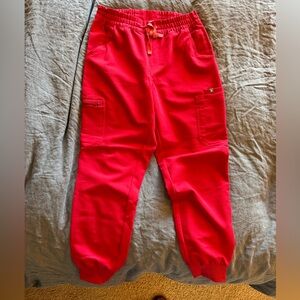 Figs Uman Jogger Scrub Pants Size Medium Red